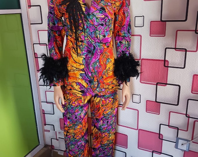 Feather blouse and Pants freestyle.