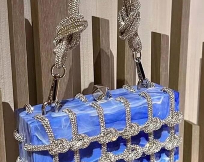 Blue Stripes Clutch