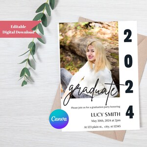 Editable Graduation Party Invitation Template (Digital Download)