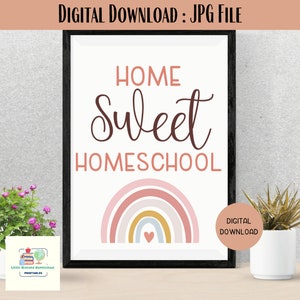 Home Sweet Homeschool Poster Digital Download JPG PNG Home Sweet ...