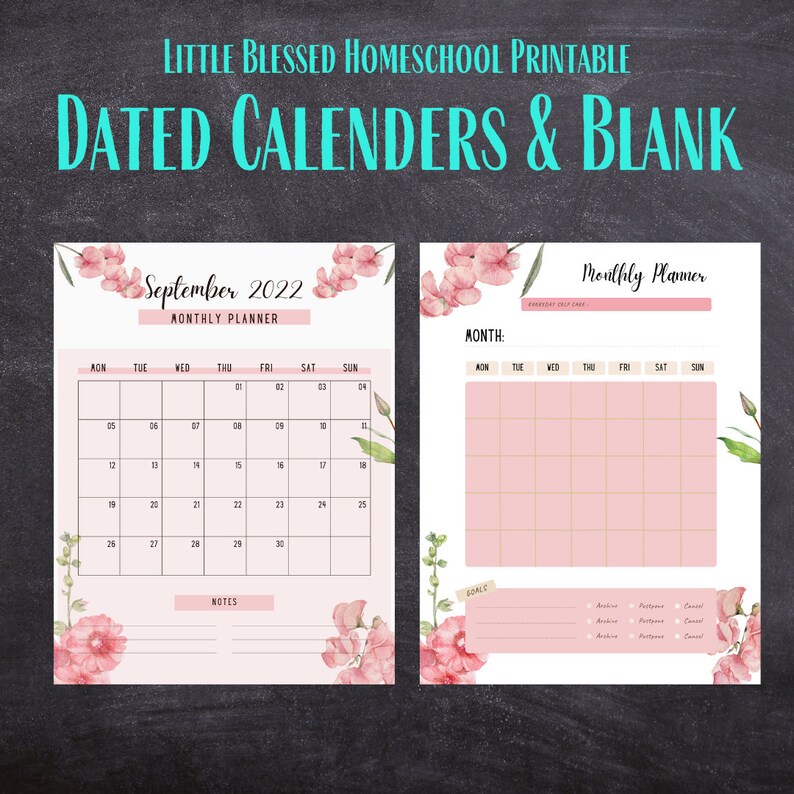 2022 2023 Homeschool Planner Printable Planner PDF Download Etsy