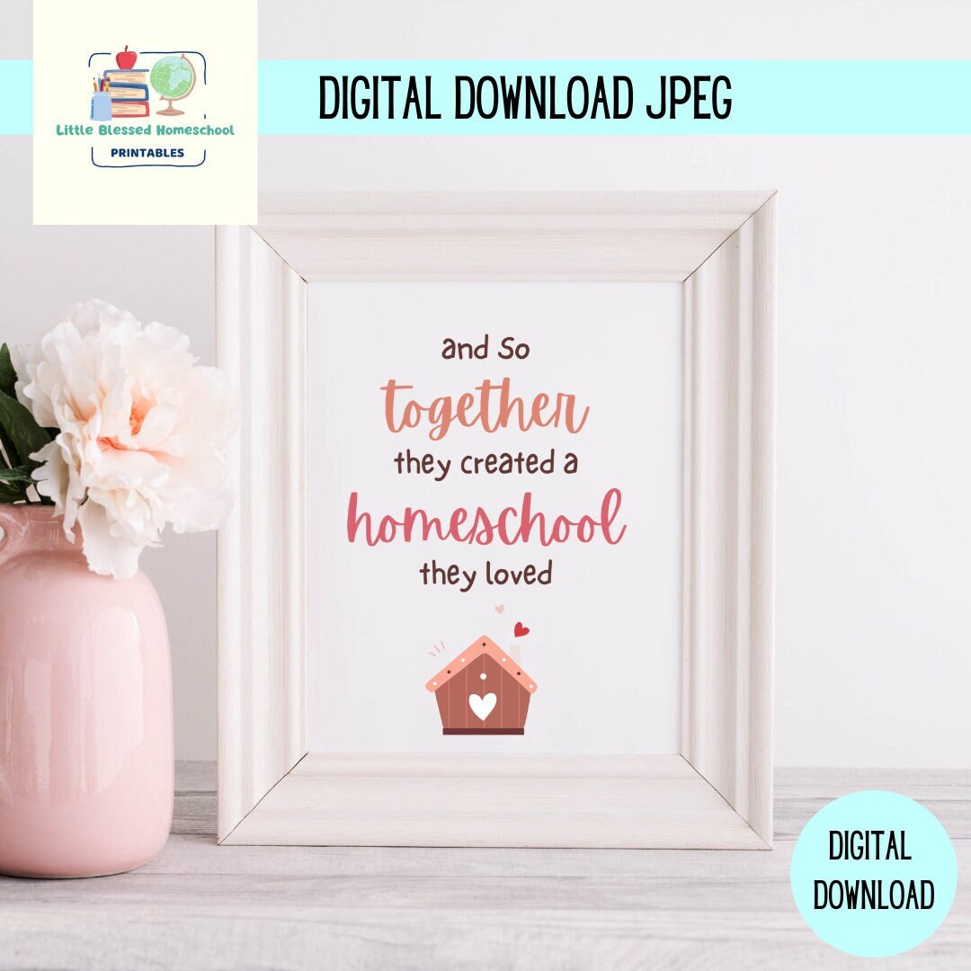 Homeschool Room Printable Artwork Homeschool Room Decor Homeschool Room ...
