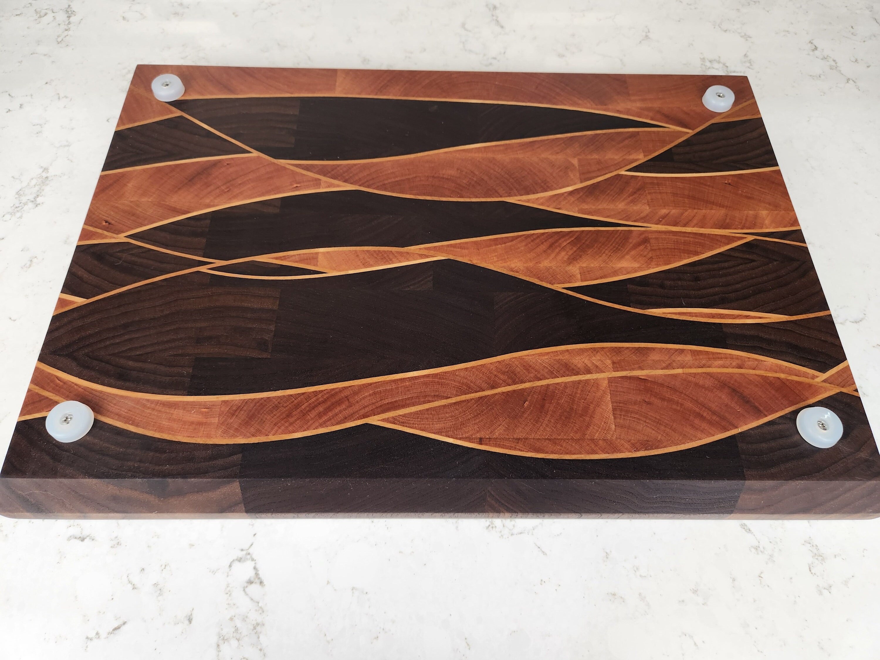End Grain Woven Cutting Board Walnut, Maple, and Cherry Hardwoods Etsy