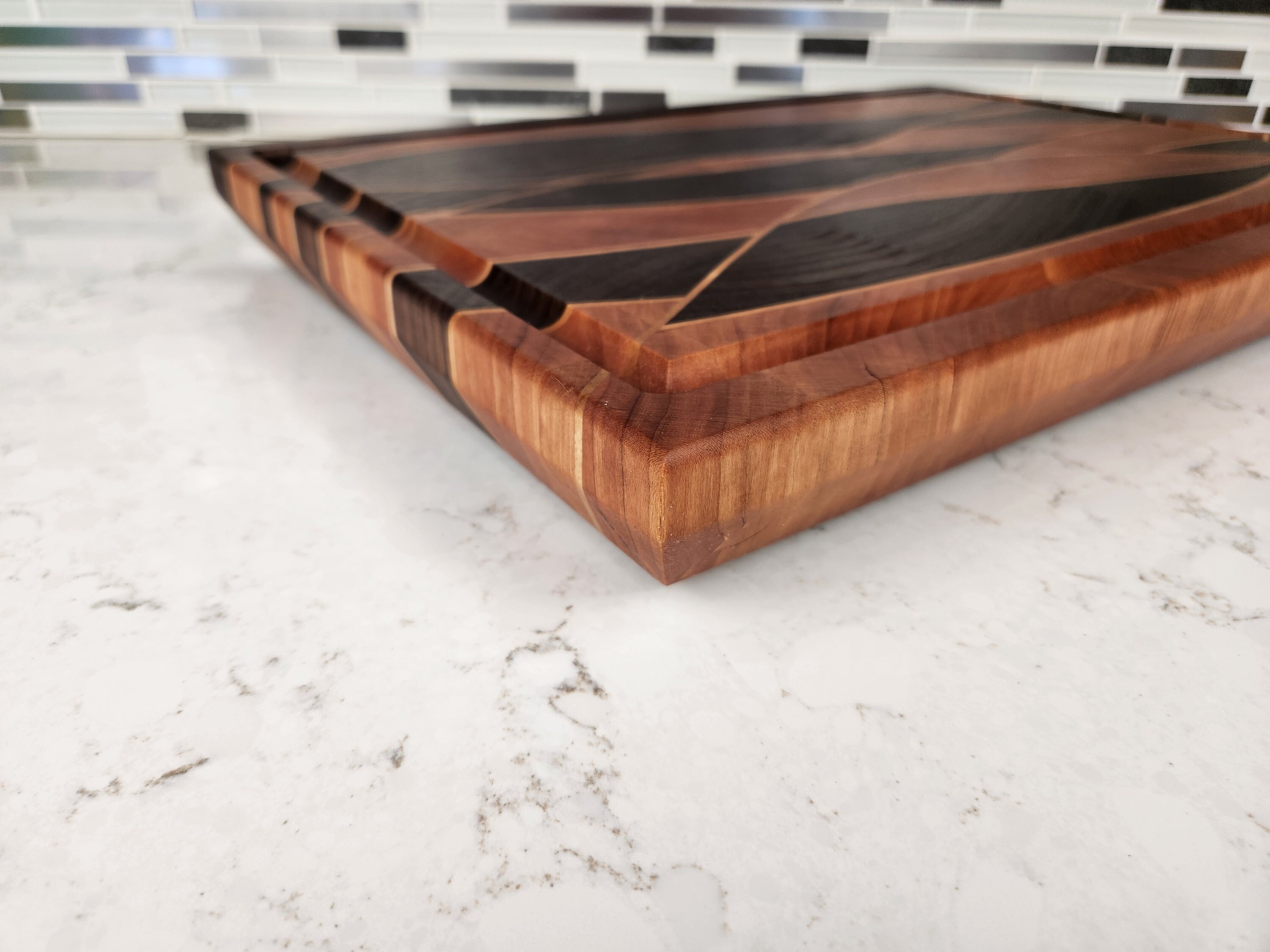 End Grain Woven Cutting Board Walnut, Maple, and Cherry Hardwoods Etsy
