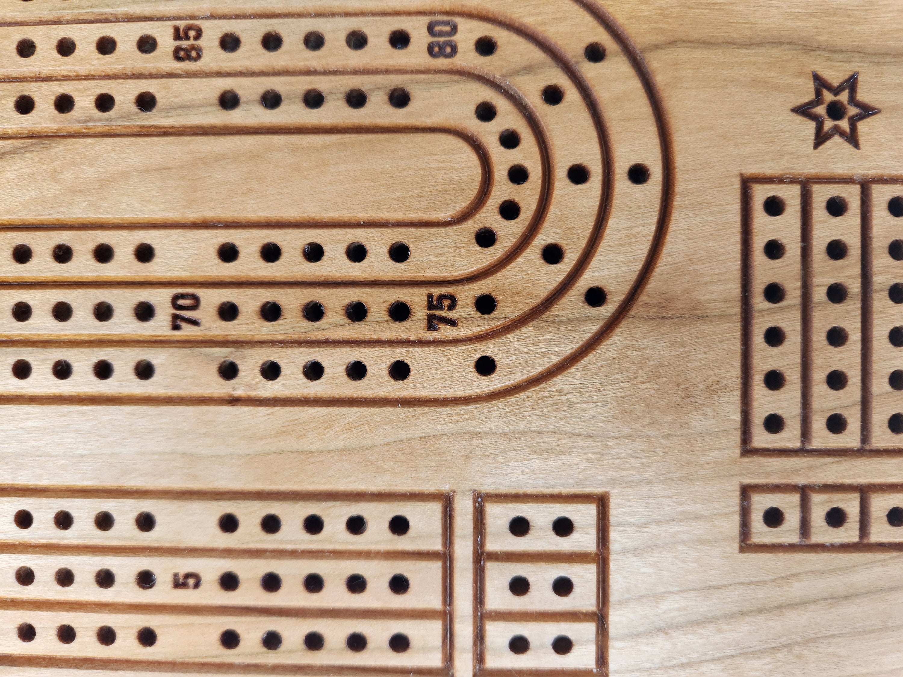 Full Sized Cribbage Board Solid Hardwood Etsy