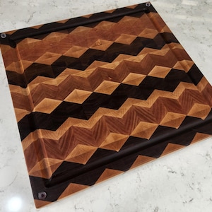 Zigzag End Grain Cutting Board-Double sided