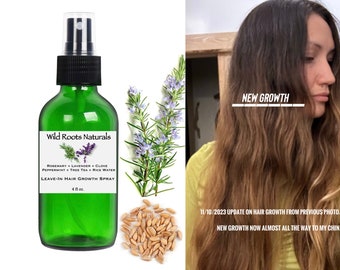 Organic Rosemary Hair Growth spray, Rice Water Hair Spray, Clove Hair Spray, Tea Tree Peppermint, Lavender Oil, Thick Long Hair, Dry Scalp