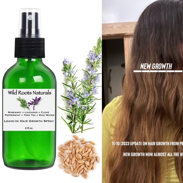Organic Rosemary Hair Growth spray, Rice Water Hair Spray, Clove Hair Spray, Tea Tree Peppermint, Lavender Oil, Thick Long Hair, Dry Scalp