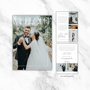 Editable Elopement Announcement with Pictures ∙ Happily Ever After Party ∙ Digital Announcement ∙ 5x7 Canva Template ∙ INSTANT DOWNLOAD