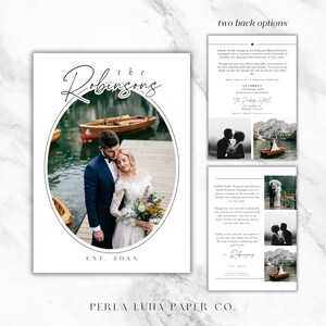 Editierbare Elopement Ankündigung mit Bildern ∙ Hochzeitseinladung ∙ We Eloped ∙ 5x7 Canva Template ∙ SOFORT DOWNLOAD