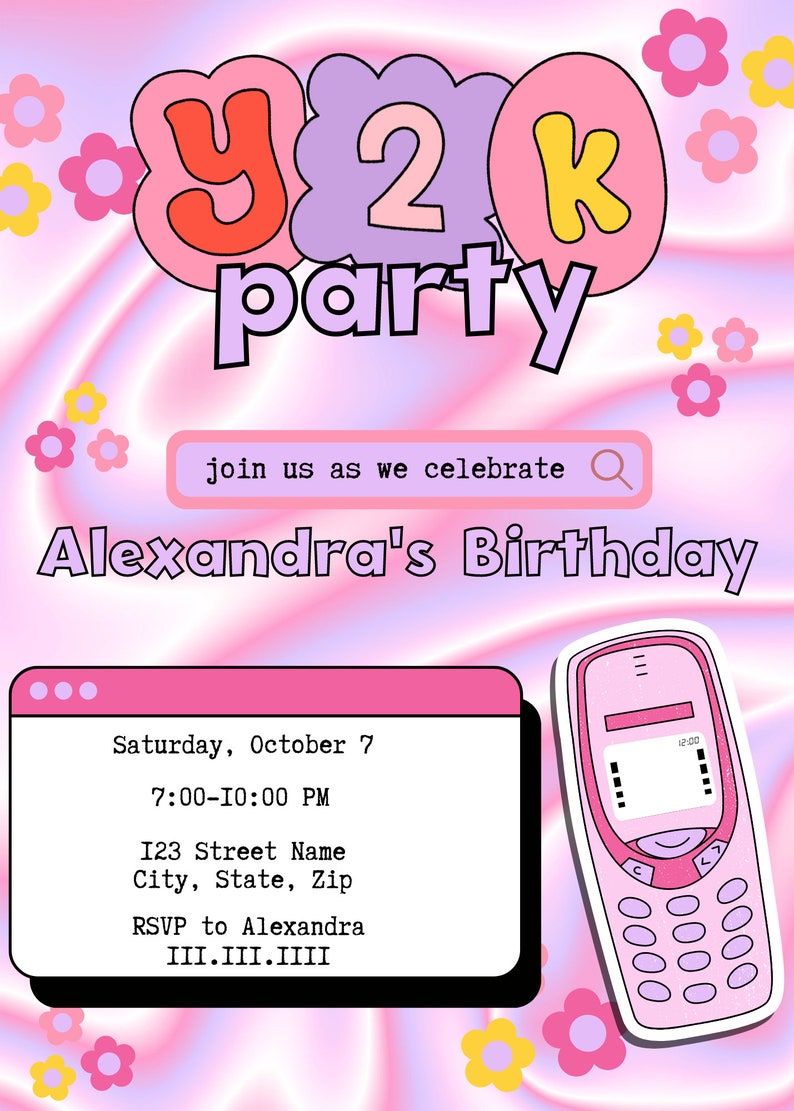 Digital Y2K Birthday Party Mix Invitation Y2k Party Y2K CD - Etsy