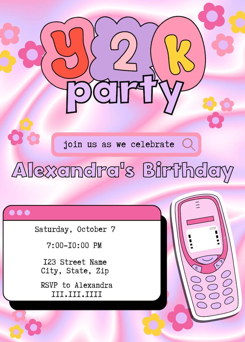 Digital Y2K Birthday Party Mix Invitation Y2k Party Y2K CD - Etsy