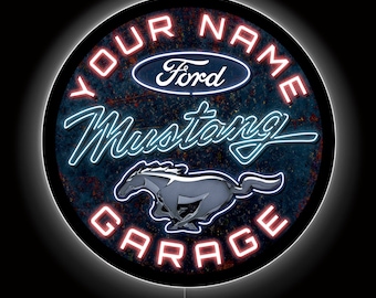 Ford Mustang LED 23" LED Custom Sign
