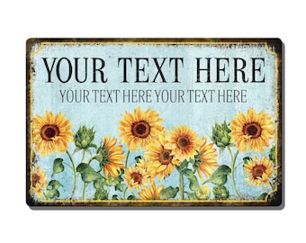 Sunflower Custom Metal Sign