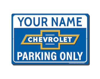 Chevy Parking Custom Metal Sign