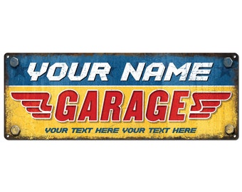 Your Name Garage Custom Metal Sign