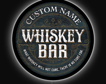Whiskey Bar 23in. Custom LED Sign
