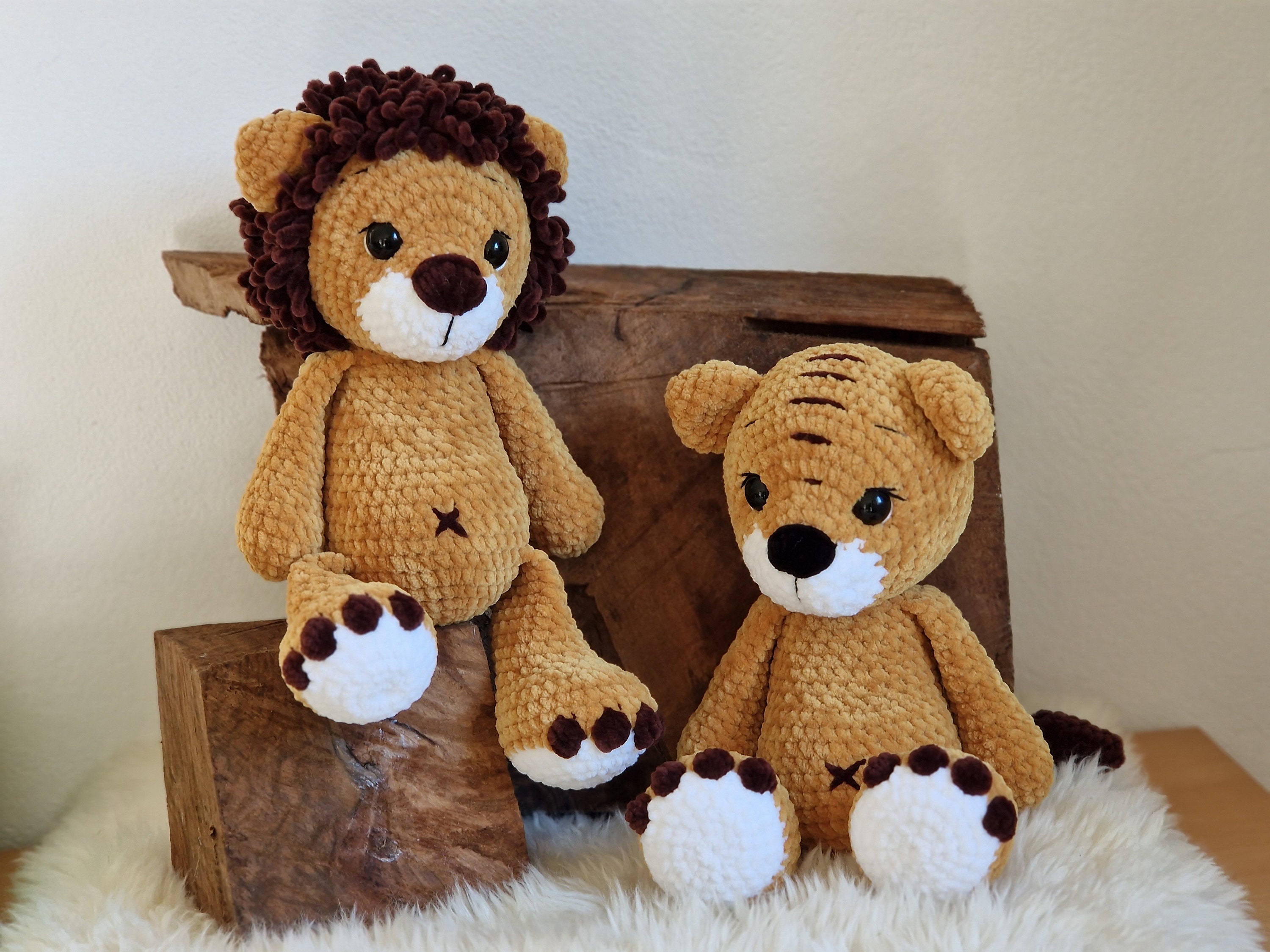 PDF pattern for the Amigurumi lion "Timba" and the lioness "Nala" in German and English by NisliHaekeltiere/crochet pattern "Lion"
