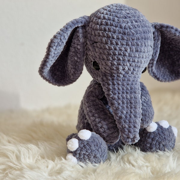 Instructions PDF en allemand pour l'éléphant Amigurumi "Tamo" de NisliHaekeltiere