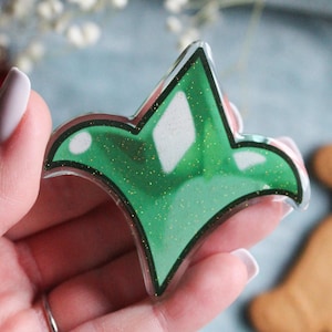 Cookie Run White Lily Soul Jam Acrylic Hair Clips: 2.5