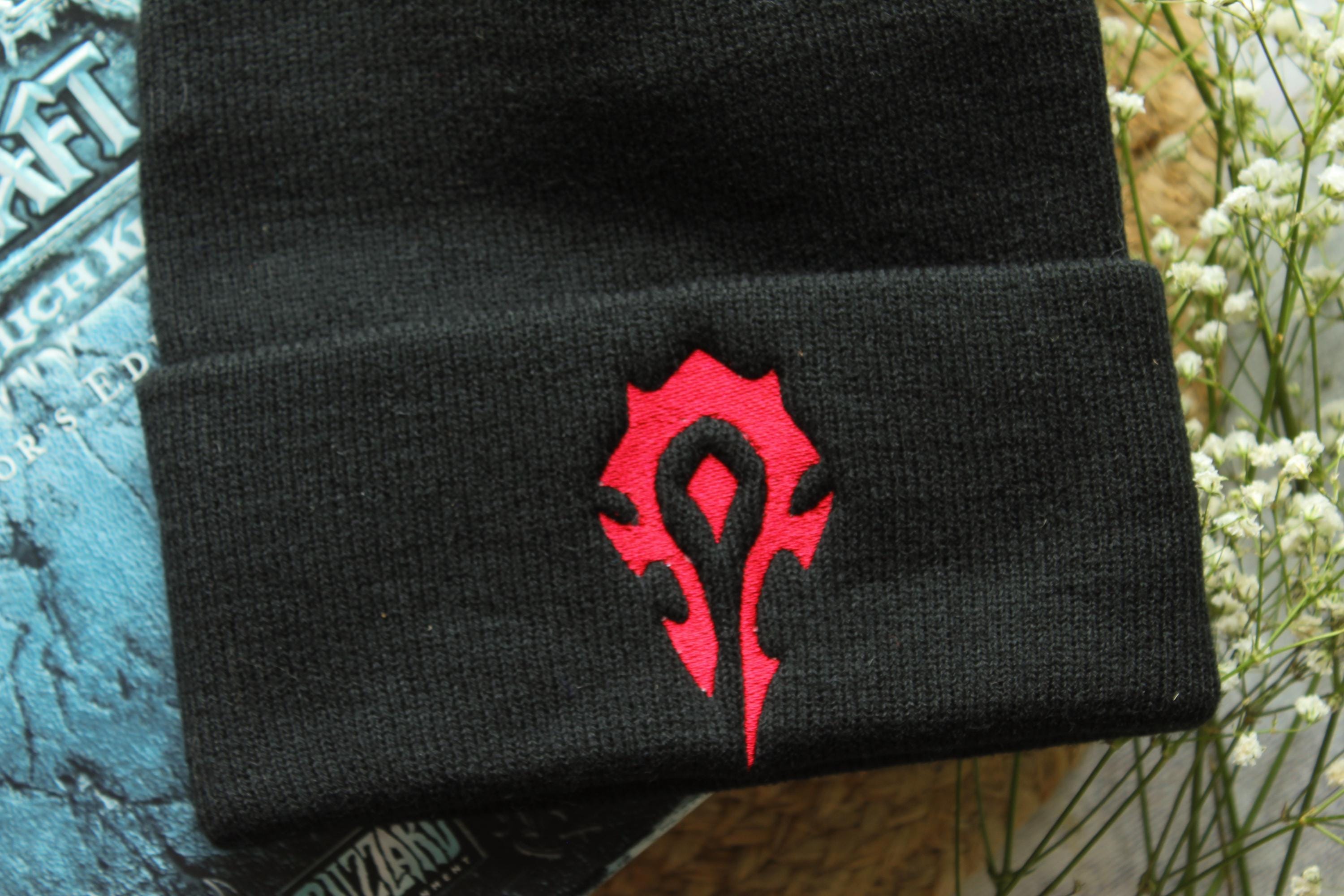 Bonnet D'hiver World Of Warcraft Horde - Noir Et Rouge, Taille Unique