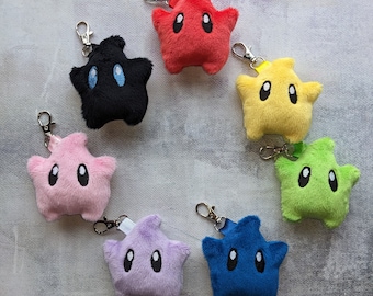 Super Mario Luma plush keychains