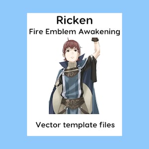 DIGITAL FILE: Ricken Fire Emblem Awakening Cosplay Vector Template Files - Collar, Belt, Hat, and Tome
