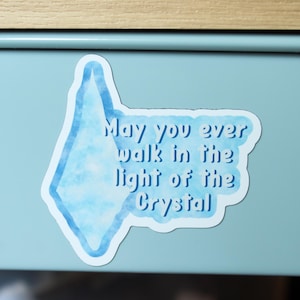 May You Ever Walk In The Light of The Crystal Hydaelyn Venat Vinyl Magnet | Matte Finish | Final Fantasy XIV | FFXIV | Endwalker | 3&quot; x 3&quot;