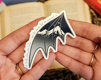 Bat Wing Sticker - ACOTAR Officially Licensed - Sarah J Maas/ Book Gift/ Kindle Sticker/ Laptop Sticker/ Fantasy/ to the stars who listen