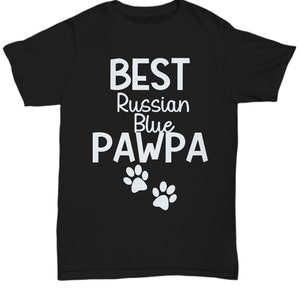 Cat Dad Gift | Cat Lover Gift | Cat Lover Shirt | Vintage Cat Dad Shirt With Cat Name | Funny Cat Dad Tee | Fathers Shirt | Russian Blue Cat
