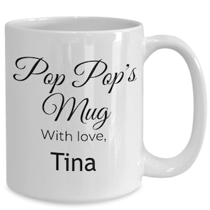 Pop pop mug | custom mug | pop pop gift | personalized coffee cup | grandpa mug | customized coffee cup | personalized mug