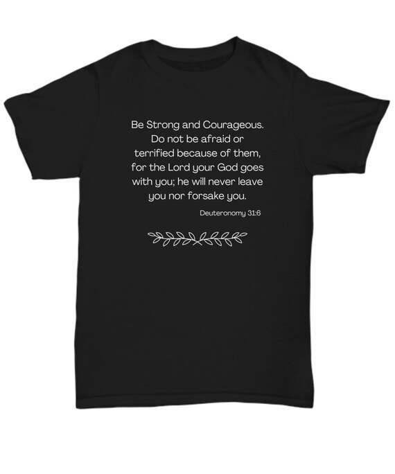 Be Strong and Courageous Christian Youth T Shirt Be Strong and Courageous Christian Youth T Shirt