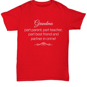 Grandma Shirt | Mother&#39;S Day Shirt | Grandma To Be | Funny Grandma | Grandma Life | Grandma Gift | Nana Shirt | Partner in Crime | Mom Gift
