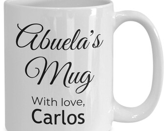Custom Grandma Mug | Abuela Coffee Mug | Personalized Gift for Grandma for Mothers Day | Best Grandma Ever Mug | Gift from Grandkids