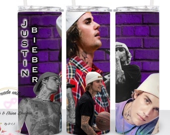 Justin Bieber 20 oz PNG tumbler wrap - DIGITAL FILE only