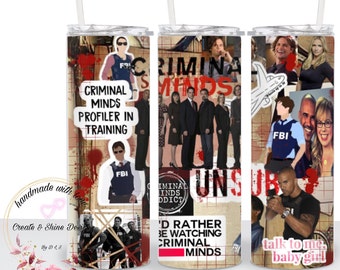 Criminal Minds 20 oz PNG tumbler wrap - DIGITAL FILE only