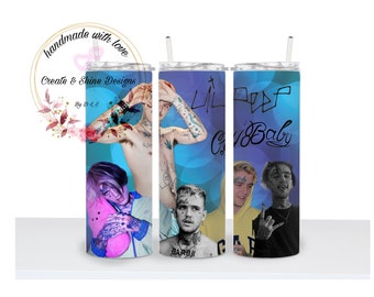20 oz Lil Peep tumbler wrap PNG - DIGITAL only