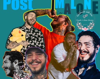 Post Malone 20 oz tumbler wrap PNG - DIGITAL only