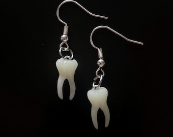 Gothic Tooth earrings | Teeth Pendant | Alternative Halloween Jewellery
