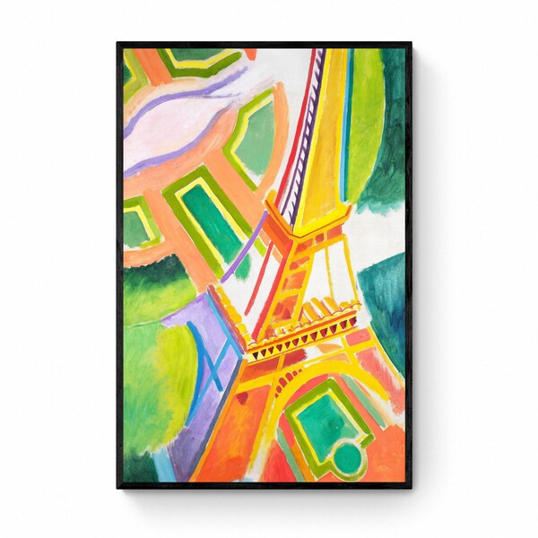 Poster Tour Eiffel Robert Delaunay (1924) , Art mural Paris