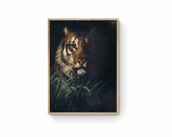 Tiger animal poster , jungles wall art