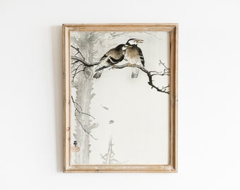 ohara koson print , japanese birds , japanese art print