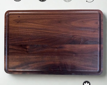 Walnut serving board 51 x 38 cm, personalized carving board, wedding gift