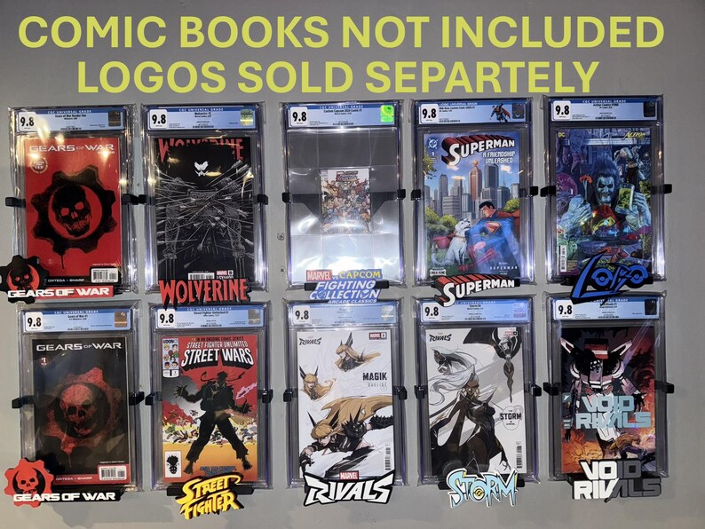 Slabflex + Lobo Logo, Modular Comic Book Wall Mount With Logo, Magnetic ...