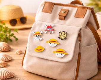 One Piece Enamel Pin, Straw Hat Skull Brooch, Anime Cosplay Accessory