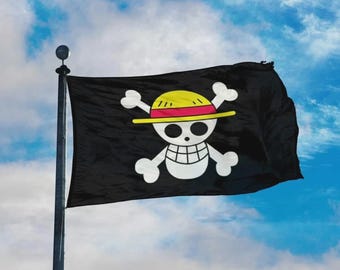 One Piece Luffy Straw Hat Pirate Flag – Anime Polyester Banner (3x5 Ft)
