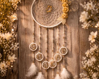 Heart woven Dreamcatcher, Custom Name Dream Catcher, Boho Wall Hanging