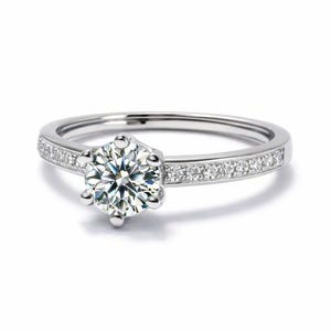 Zirconia Engagement Ring for Women | Non Tarnish Stainless Steel Ring | CZ Diamond Promise Ring | Bridal Wedding Jewelry