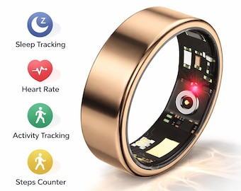 Smart Ring Sleep Tracker: Fitness, Heart Rate, Activity Monitoring (iOS/Android)