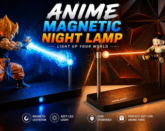 Dragon Ball Gogeta Magnetic Levitating Anime Night Lamp, Touch Control Desk Light